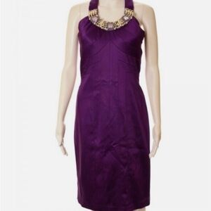 Jax Halter Dress Jeweled Neckline Size 8 NWT